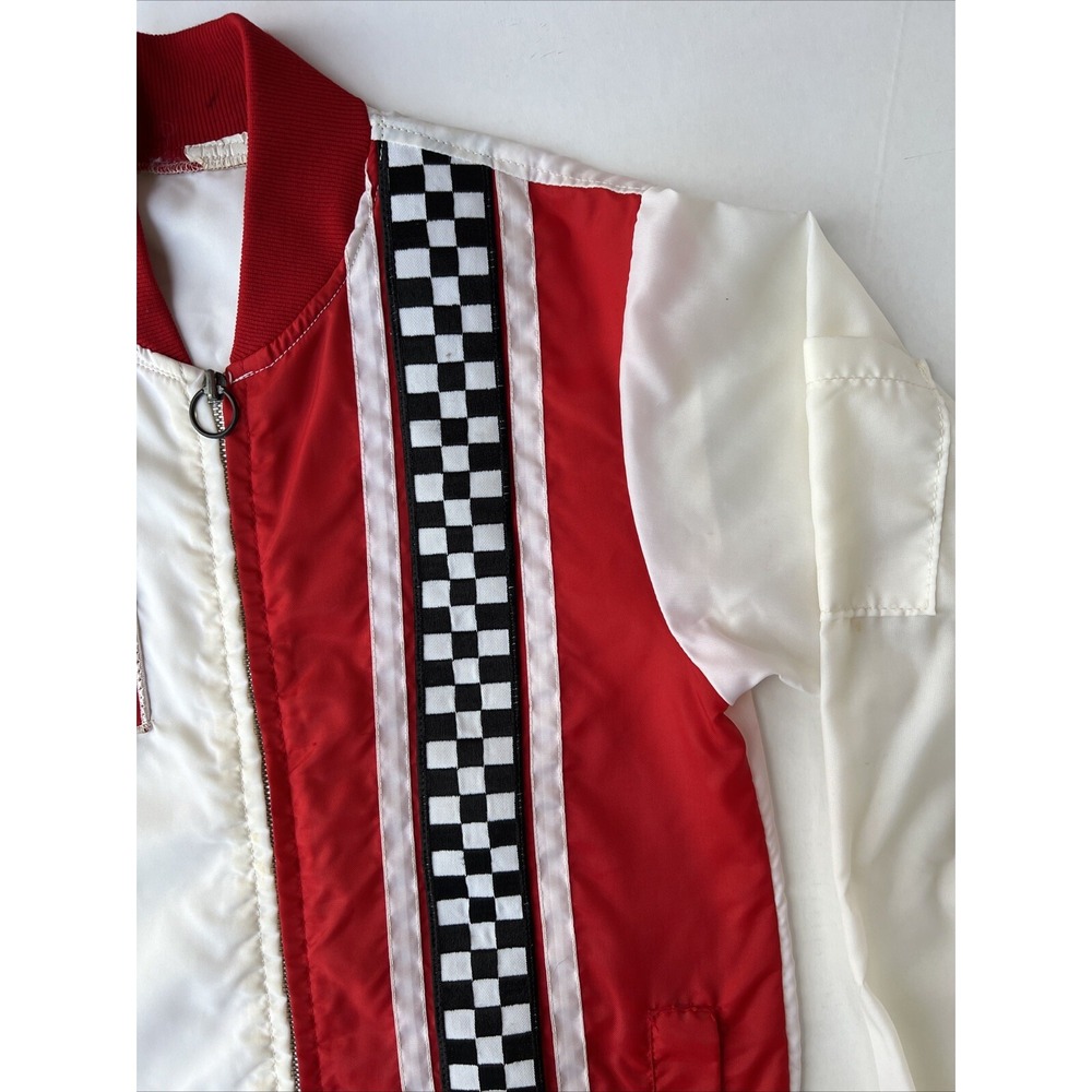 VTG 70s Coca Cola Racing Jacket Checkered Flag Nylon Coke Is It USA Mens M - Picture 5 of 16